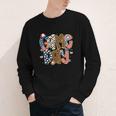 Checkered Leopard Game Day Baseball Men Women Kids Youth Long Sleeve Tee