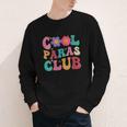 Cool Paras Club Paraprofessional Groovy Back To School Youth Long Sleeve Tee Cool Paras Club Paraprofessional Groovy Back To School Youth Long Sleeve Tee