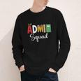 Cute Admin Squad Crew Team Back To School Office Staff Team Youth Long Sleeve Tee