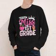Cute Back To School 1st Grade Girls Kids First Day Of School Youth Long Sleeve Tee