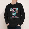 Dabbing Drippy 100th Days Of School Baseball Ice Cream Drip Youth Long Sleeve Tee