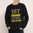First Day Of 1st Grade Level Unlocked Back To School For Boy Youth Long Sleeve Tee First Day Of 1st Grade Level Unlocked Back To School For Boy Youth Long Sleeve Tee