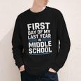 First Day Of My Last Year In Middle School Back To School Youth Long Sleeve Tee