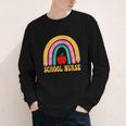 First Day Of School Nurse Back To School Rainbow Pencil Youth Long Sleeve Tee