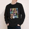 First Grade Here I Come Unicorn Back To School Youth Long Sleeve Tee