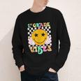 Girls 1st Grade Vibes Smile Face Back To School 1st Grade Youth Long Sleeve Tee