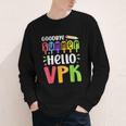 Goodbye Summer Hello VPK First Day Of VPK Back To School Youth Long Sleeve Tee Goodbye Summer Hello VPK First Day Of VPK Back To School Youth Long Sleeve Tee