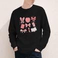 Happy Back To School 1st Day Toddler Girl Boho Coquette Bows Youth Long Sleeve Tee Happy Back To School 1st Day Toddler Girl Boho Coquette Bows Youth Long Sleeve Tee