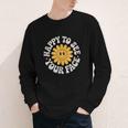 Happy Face Daisy Flower Retro Back To School Cute Graphic Youth Long Sleeve Tee Happy Face Daisy Flower Retro Back To School Cute Graphic Youth Long Sleeve Tee