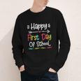 Happy First Day Of School Back To School Kids Students Youth Long Sleeve Tee Happy First Day Of School Back To School Kids Students Youth Long Sleeve Tee