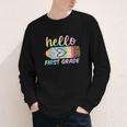 Hello First Grade Back To School Pencil Tie Dye 1st Grade Youth Long Sleeve Tee Hello First Grade Back To School Pencil Tie Dye 1st Grade Youth Long Sleeve Tee