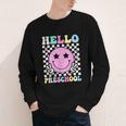 Hello Preschool Groovy Back To School Pre-K Team Girls Kids Youth Long Sleeve Tee