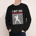 I Hit 100 Days Of School Baseball 100 Day Of School Youth Long Sleeve Tee I Hit 100 Days Of School Baseball 100 Day Of School Youth Long Sleeve Tee
