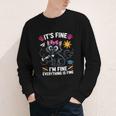 It's Fine I'm Fine Everything Is Fine Cat Back To School Youth Long Sleeve Tee It's Fine I'm Fine Everything Is Fine Cat Back To School Youth Long Sleeve Tee