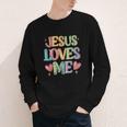 Jesus Loves Me Christian Kids Back To School Youth Long Sleeve Tee Jesus Loves Me Christian Kids Back To School Youth Long Sleeve Tee