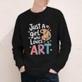 Just a Girl Who Loves Art Cute Back To School Kids Girls Youth Long Sleeve Tee Just a Girl Who Loves Art Cute Back To School Kids Girls Youth Long Sleeve Tee