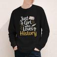 Just a Girl Who Loves History Cute Back To School Kids Girls Youth Long Sleeve Tee Just a Girl Who Loves History Cute Back To School Kids Girls Youth Long Sleeve Tee