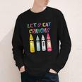 Kindergarten Back To School Crayons Let's Eat Crayon Youth Long Sleeve Tee Kindergarten Back To School Crayons Let's Eat Crayon Youth Long Sleeve Tee