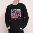 Knights Mascot Back To School Spirit Sports Men Women Groovy Youth Long Sleeve Tee