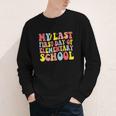 My Last First Day Of Elementary School Groovy Back To School Youth Long Sleeve Tee My Last First Day Of Elementary School Groovy Back To School Youth Long Sleeve Tee