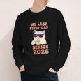 My Last First Day Senior 2026 Cat Back To School Class 2026 Youth Long Sleeve Tee