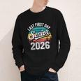 My Last First Day Senior 2026 Vintage Back To School Youth Long Sleeve Tee