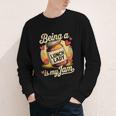 Being a Lunch Lady Is My Jam Retro Jam Jar Back To School Youth Long Sleeve Tee