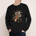 Melanin Pencil Leopard Bow Para Back To School Youth Long Sleeve Tee