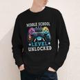Middle School Level Unlocked Gamer First Day Back To School Youth Long Sleeve Tee Middle School Level Unlocked Gamer First Day Back To School Youth Long Sleeve Tee