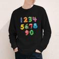 Monster Numbers Learning Cute Numbers 0-9 Back To School Youth Long Sleeve Tee Monster Numbers Learning Cute Numbers 0-9 Back To School Youth Long Sleeve Tee