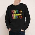 Motivational Quotes Back To School Progress Over Perfection Youth Long Sleeve Tee Motivational Quotes Back To School Progress Over Perfection Youth Long Sleeve Tee