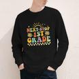 Next Stop 1st Grade Groovy Retro First Grade Back To School Youth Long Sleeve Tee Next Stop 1st Grade Groovy Retro First Grade Back To School Youth Long Sleeve Tee