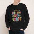 Next Stop 2nd Grade Groovy Retro Second Grade Back To School Youth Long Sleeve Tee