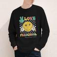 Peace Love Preschool Smile Face Back To School PRESCHOOL Youth Long Sleeve Tee