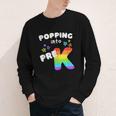 Popping Into Pre K Kid's Back To School Pop It Fidget Toy Youth Long Sleeve Tee