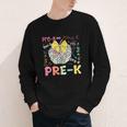 Pre-K Typography First Day Back To School Leopard Apple Youth Long Sleeve Tee Pre-K Typography First Day Back To School Leopard Apple Youth Long Sleeve Tee