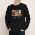 Preschool Crew Team Retro Groovy Vintage Back To School Youth Long Sleeve Tee Preschool Crew Team Retro Groovy Vintage Back To School Youth Long Sleeve Tee