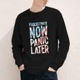 Procrastinate Now Panic Later Back To School Youth Long Sleeve Tee Procrastinate Now Panic Later Back To School Youth Long Sleeve Tee