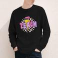 Retro Checkered Teach Pencil Lightning Back To School Youth Long Sleeve Tee Retro Checkered Teach Pencil Lightning Back To School Youth Long Sleeve Tee