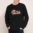 Santa Bruh Baseball Christmas Xmas Meme Pajamas Family Youth Long Sleeve Tee