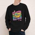 School Bus Driver Groovy Retro Back To School Youth Long Sleeve Tee