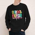 School Nurse Appreciation Day Coquette Bow Back To School Youth Long Sleeve Tee