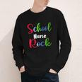 School Nurse Rock Back To School -Funny Nurses School Youth Long Sleeve Tee School Nurse Rock Back To School -Funny Nurses School Youth Long Sleeve Tee