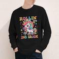 Second Grade Back To School First Day Girls Rollin Unicorn Youth Long Sleeve Tee Second Grade Back To School First Day Girls Rollin Unicorn Youth Long Sleeve Tee
