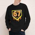 Six Seven 67 Meme Gen Alpha Slang Baseball 101 Youth Long Sleeve Tee