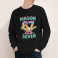 Six Seven Meme Mason Ice Cream Drip Baseball Number 67 Youth Long Sleeve Tee