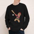 Ugly Christmas Sweater Gingerbread Baseball Toddler Kids Youth Long Sleeve Tee