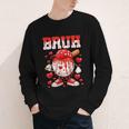 Valentines Day Baseball Drip Boys Bruh Ice Cream Toddler Kid Youth Long Sleeve Tee