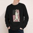 Vintage American Flag Baseball Batter Patriotic Home Run Youth Long Sleeve Tee Vintage American Flag Baseball Batter Patriotic Home Run Youth Long Sleeve Tee