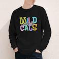 Wildcats School Spirit Groovy Back To School Girls Youth Long Sleeve Tee Wildcats School Spirit Groovy Back To School Girls Youth Long Sleeve Tee